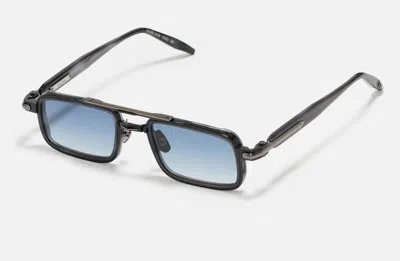 John Dalia Danec426 Rectangle-frame Sunglasses In Black