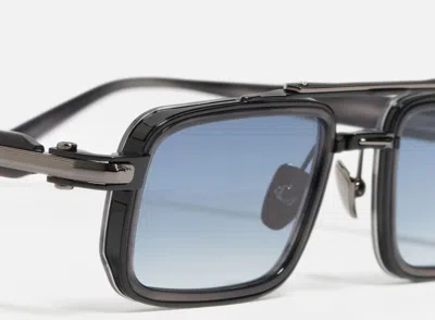 John Dalia Danec426 Rectangle-frame Sunglasses In Black