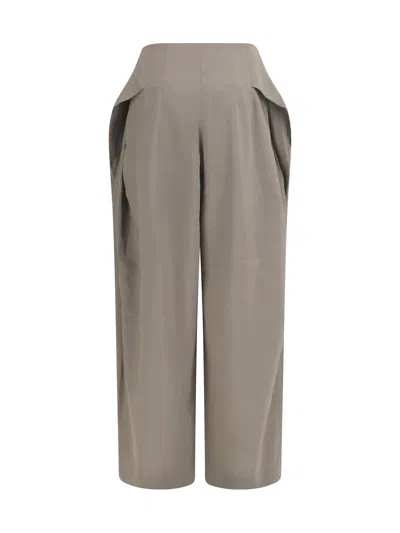 Jacquemus Gray Wool Oves Aries Flared Pants In Gray