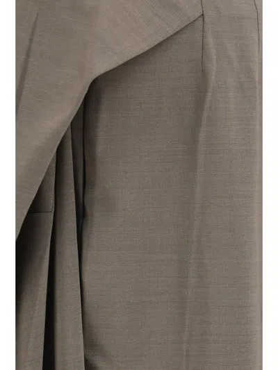 Jacquemus Gray Wool Oves Aries Flared Pants In Gray