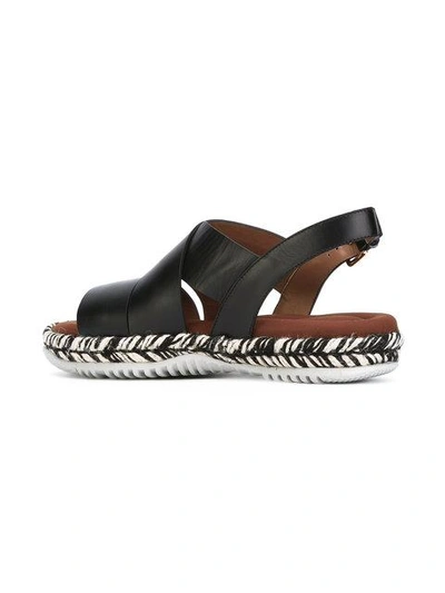 Shop Marni Braided Sole Sandals - Black