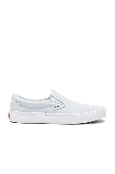 Shop Vans Pastel Classic Slip On In Baby Blue.  In Illusion Blue & True White