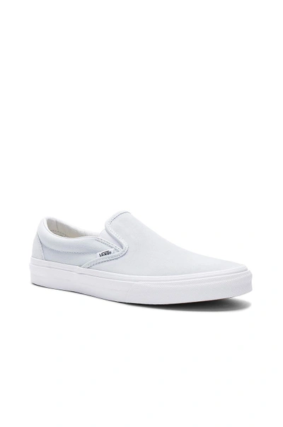 Shop Vans Pastel Classic Slip On In Baby Blue.  In Illusion Blue & True White