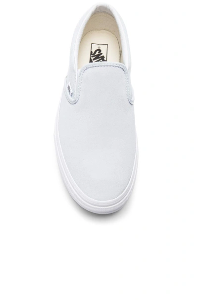 Shop Vans Pastel Classic Slip On In Baby Blue.  In Illusion Blue & True White