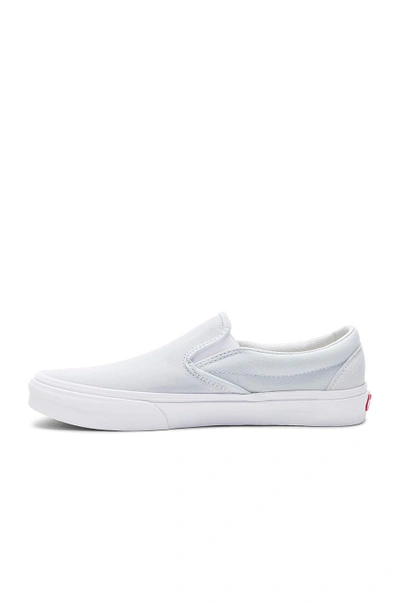 Shop Vans Pastel Classic Slip On In Baby Blue.  In Illusion Blue & True White