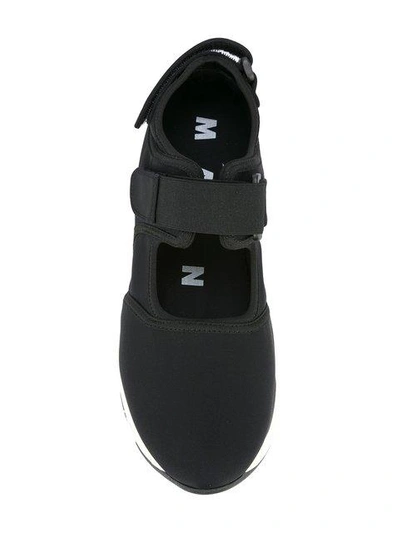 Shop Marni Velcro Fasten Sneakers - Black