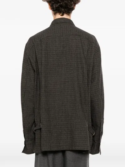 Ziggy Chen Checked Wool Shirt In Multi