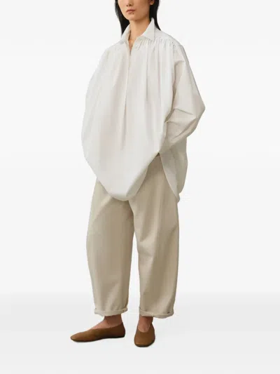 Less Draped Shirt In White