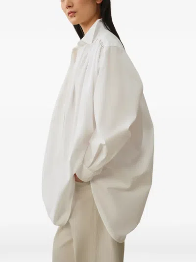 Less Draped Shirt In White