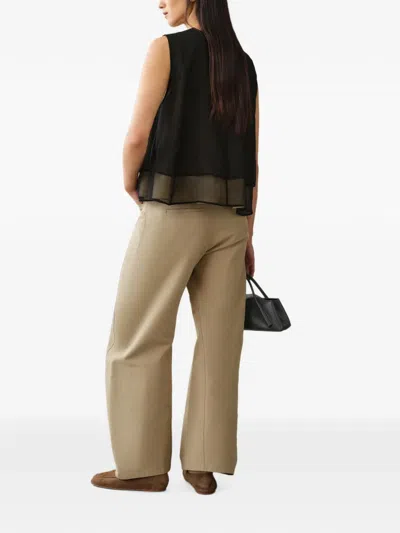 Less Double-layer Blouse In Black