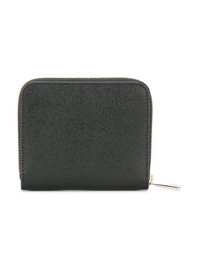 Shop Furla Zip Logo Purse In Black