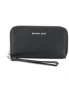 Michael Michael Kors Logo Zip Purse In Black