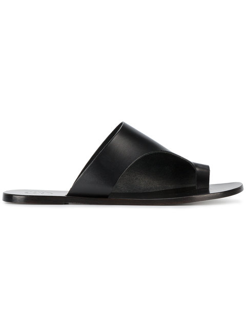 Atp Atelier Rosa Vacchetta Cut-out Sandals In Black | ModeSens