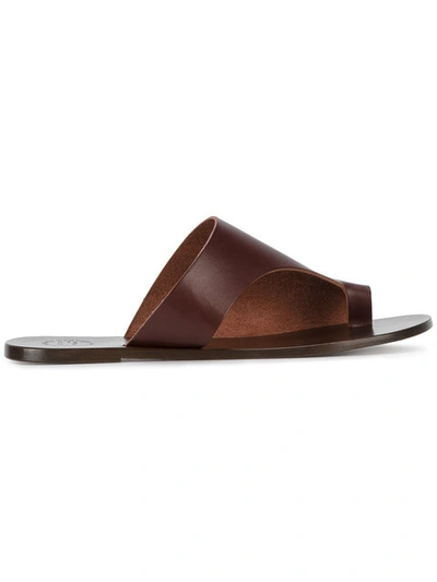 Atp Atelier 'rosa' Toe Ring Vegetable Tanned Leather Sandals