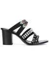 Ash Peru Sandals In Black