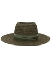 MAISON MICHEL Green Straw Charles hat,1020025003CHARLES12028769