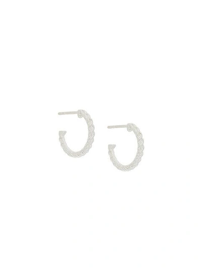 Shop Astley Clarke Mini Spiga Hoop Earrings - Sterling Silver