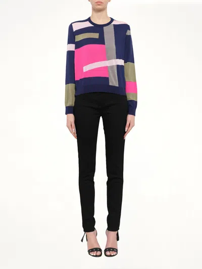 Kenzo Geometric-pattern Long-sleeve Sweater In Multi