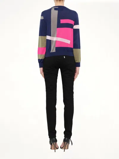 Kenzo Geometric-pattern Long-sleeve Sweater In Multi