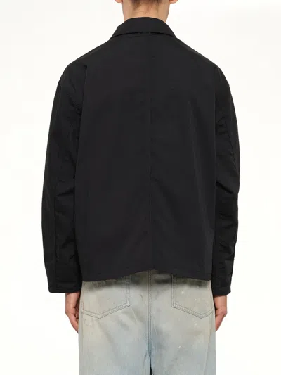 Taion Non Down Button-up Shirt Jacket In Black