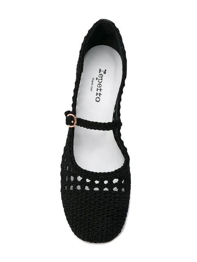 Shop Repetto Knitted Pointed Pumps In Black