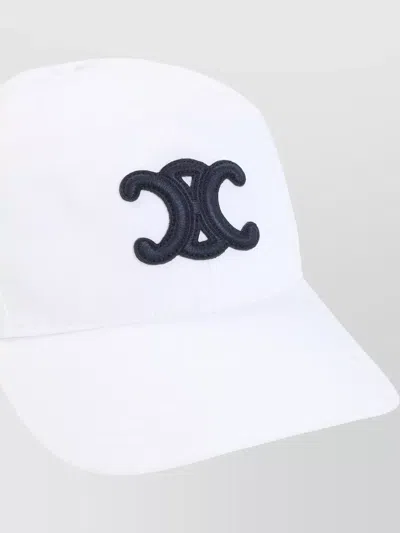 Celine Triomphe Baseball Cap In White