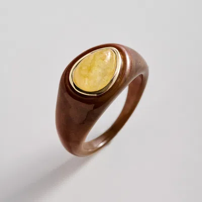 Baublebar Bold Idea Chunky Statement Ring In Brown