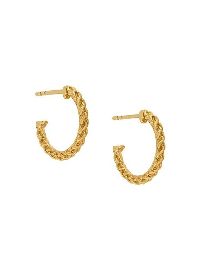 Shop Astley Clarke Mini Spiga Hoop Earrings - Metallic