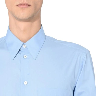 Shop Stella Mccartney Men Shirts In Teal Blue