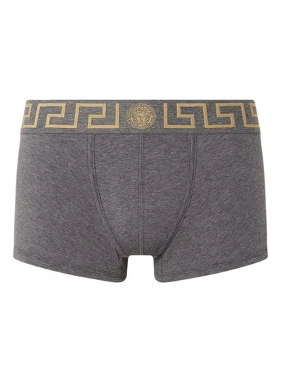 Versace Classic Greek Boxer Briefs For Men In Gray
