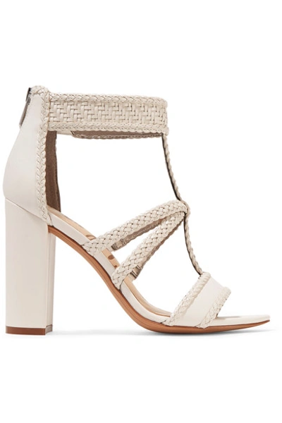 Sam Edelman Woman Yordana Woven Leather Sandals White In Bright White Weave Leather