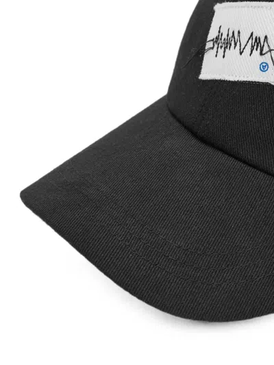 Ader Error Zigzag Embroidered-patch Baseball Cap In Black