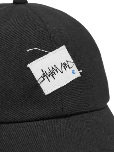 Ader Error Zigzag Embroidered-patch Baseball Cap In Black