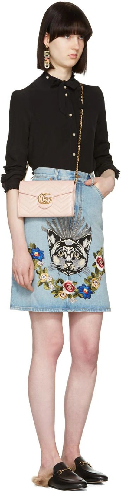 Shop Gucci Pink Gg Marmont Bag