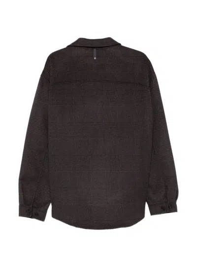 Mackage Check Wool Jacket In Brown