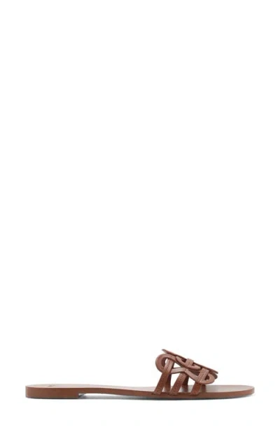 Mango Slide Sandal In Leather