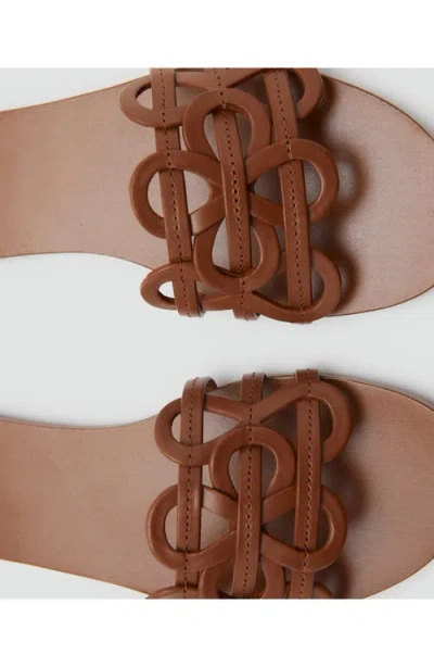 Mango Slide Sandal In Leather