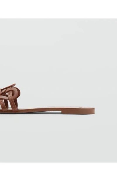 Mango Slide Sandal In Leather