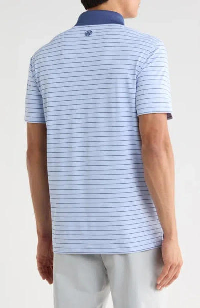 G/fore Herringbone Stripe Performance Polo In Willow