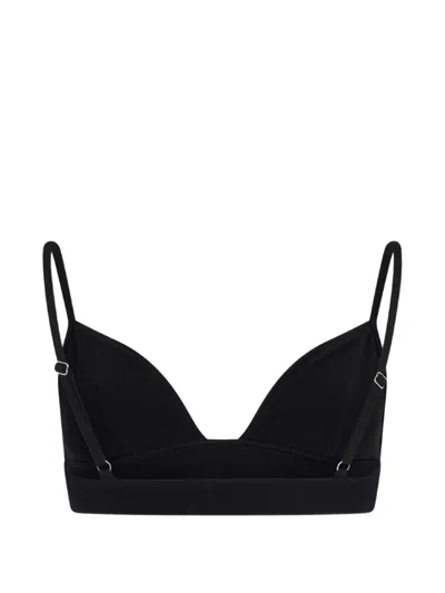 Dsquared2 Logo-patch Triangle Bra In Black