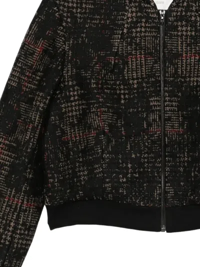 Quetsche Check-pattern Bomber Jacket In Brown