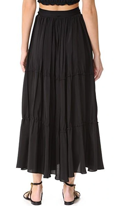 Shop Tome Tiered Wrap Skirt In Black
