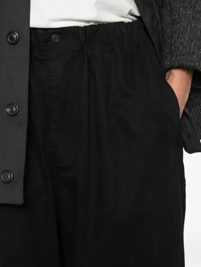 Entire Studios Elasticated Drawstring-hem Trousers In Black