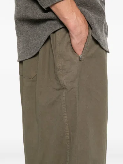 Entire Studios Elasticated Drawstring-hem Trousers In Green