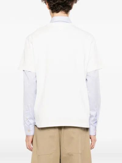 Ader Error Logo Embroidered T-shirt In White