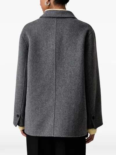 Vicolo Double-breasted Blazer In Gray