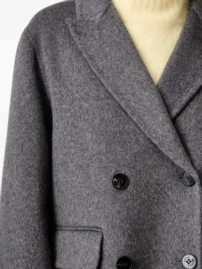 Vicolo Double-breasted Blazer In Gray
