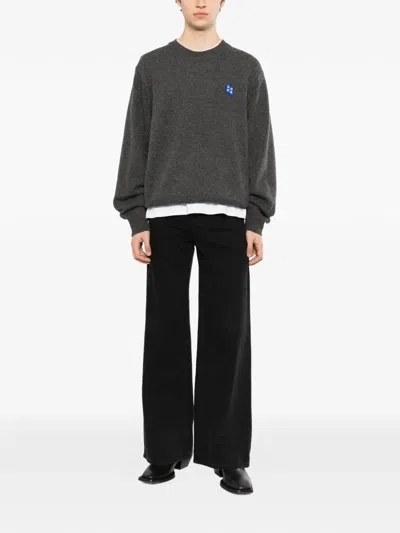 Ader Error Logo-patch Sweater In Grey