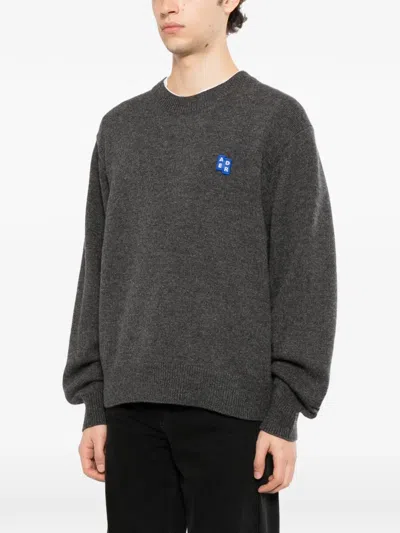 Ader Error Logo-patch Sweater In Grey