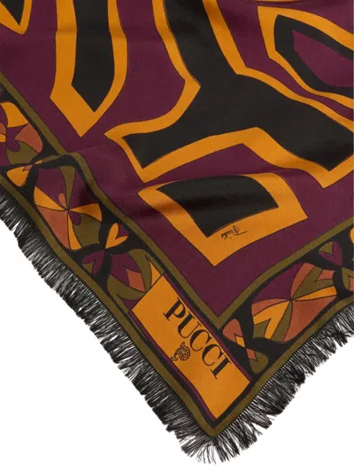 Pucci Mixed Print Silk Stole In Multi